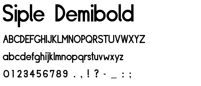 Siple DemiBold font